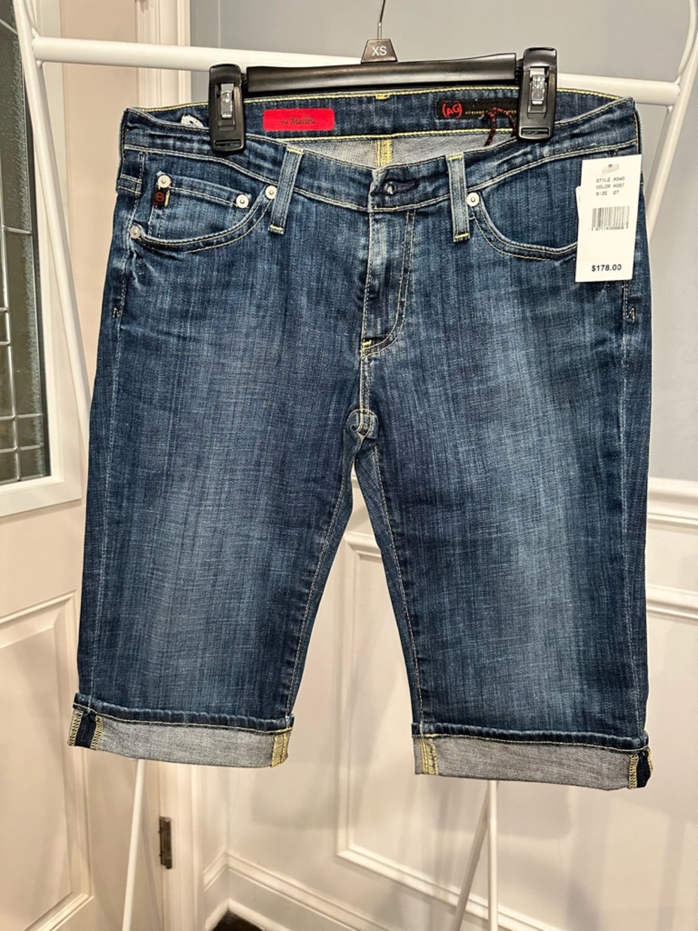 NWT AG Adriano Goldschmied Women’s Dark Blue Denim Shorts